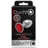 Ouch! Bijou anal Round Gem S 6 x 2.6cm Argenté-Rouge